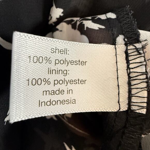 Lane Bryant SIZE 22 Womens Grosgrain Ribbon Straps Black White Floral Chiffon - Picture 10 of 10